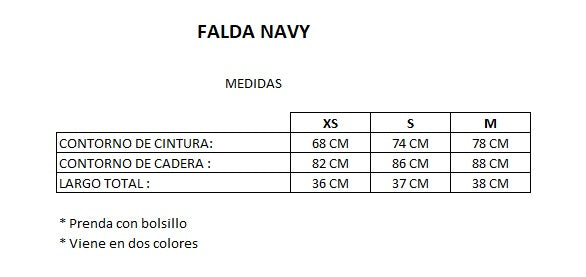 FALDA SHORT NAVY